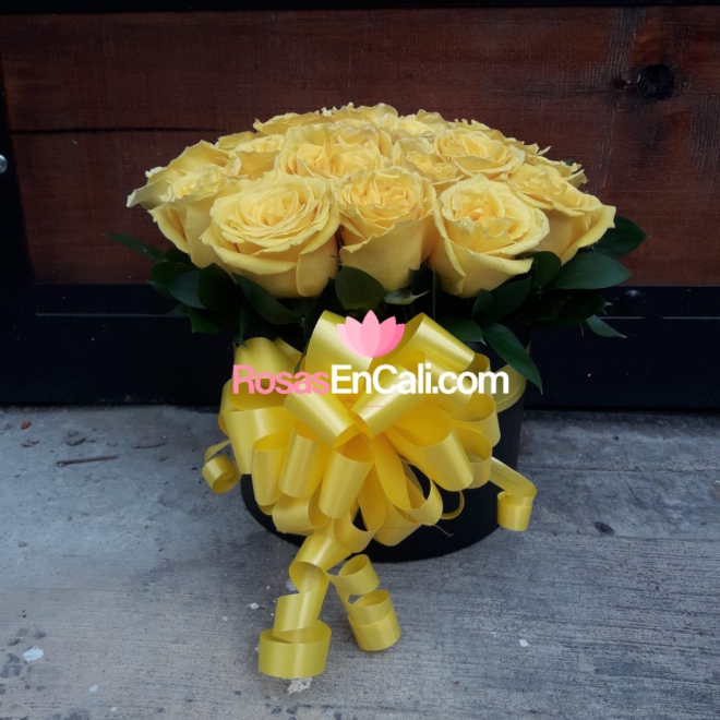 Cilindro rosas amarillas