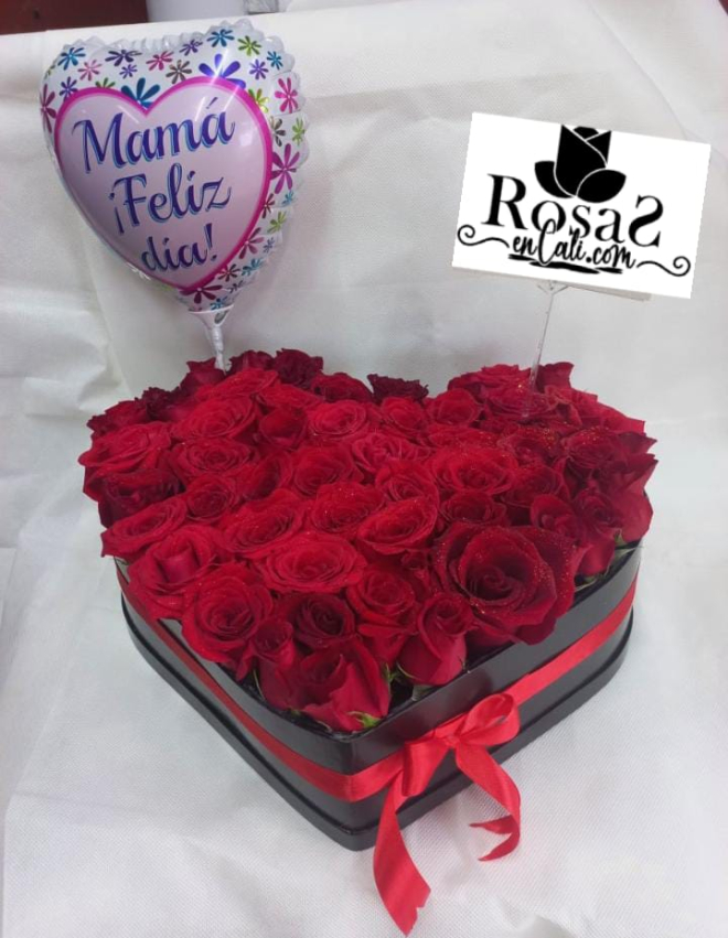 Corazón rosas en cali