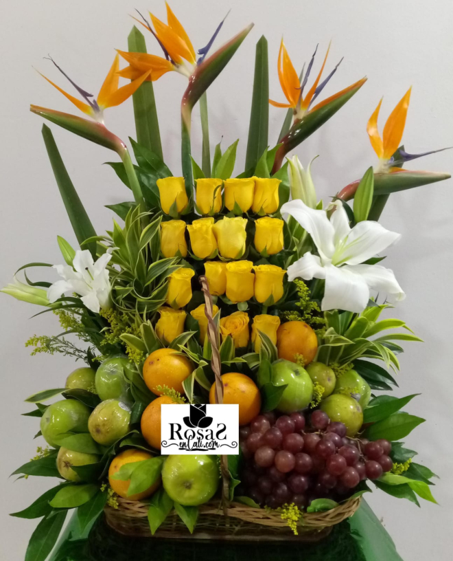 Ramo de Flores con Frutas en Cali