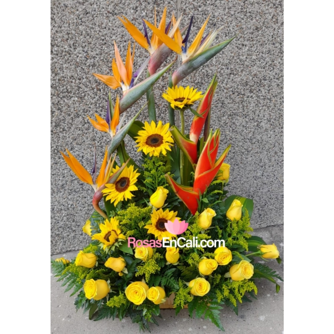 Arreglo amarillo para regalar cumpleaños