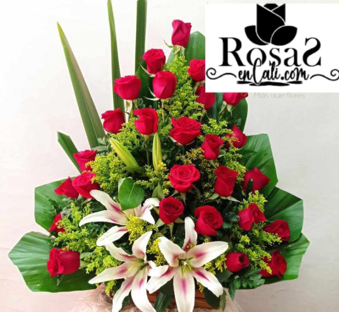 Flores para cumpleaños rosas en cali