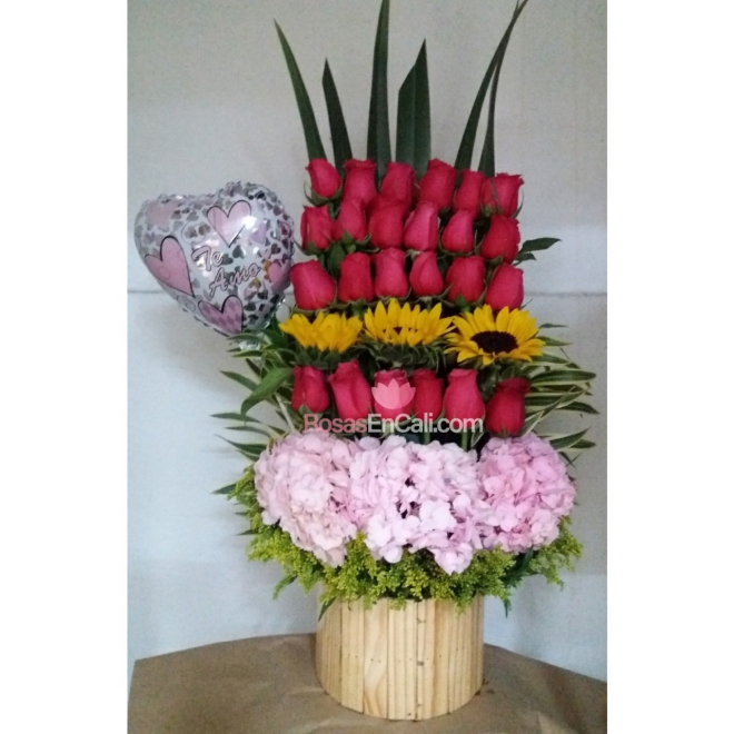 Arreglo ternura de hortensias en Cali