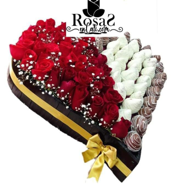 Corazón de fresas en Cali