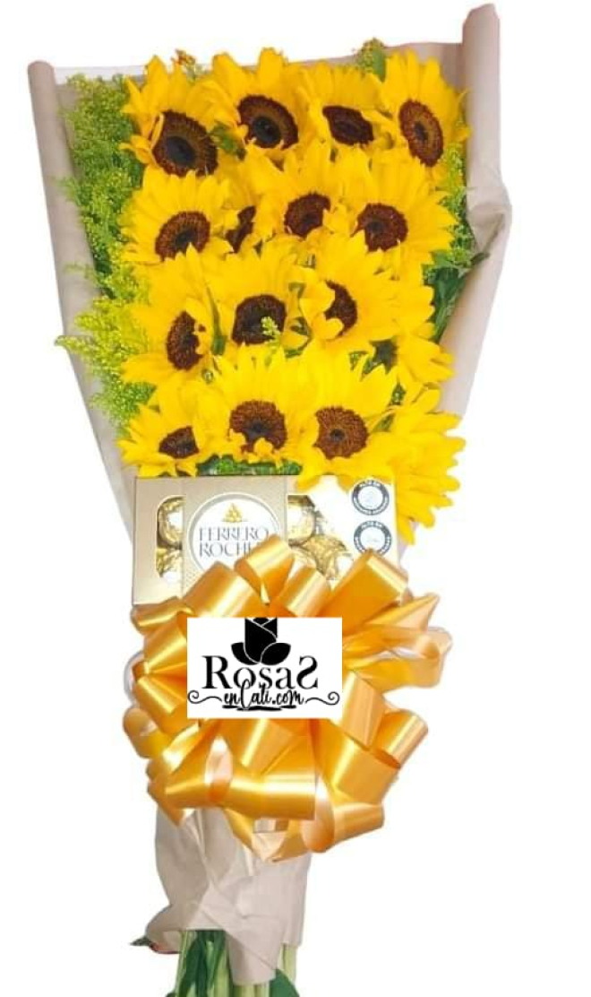 Bouquet Bonito de girasoles flores en cali