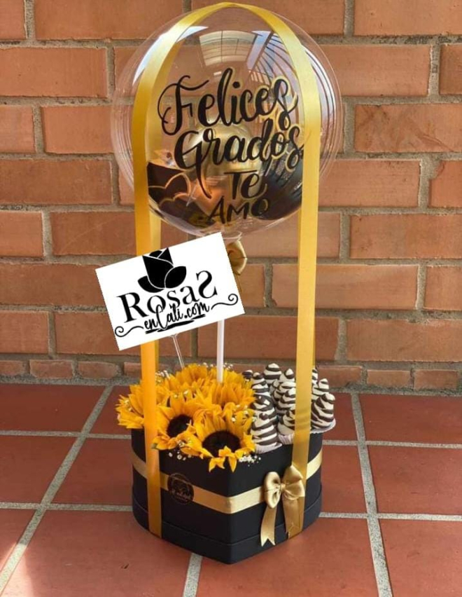 Corazón con fresas en Cali