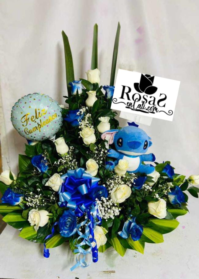 Arreglo rosas azules en cali