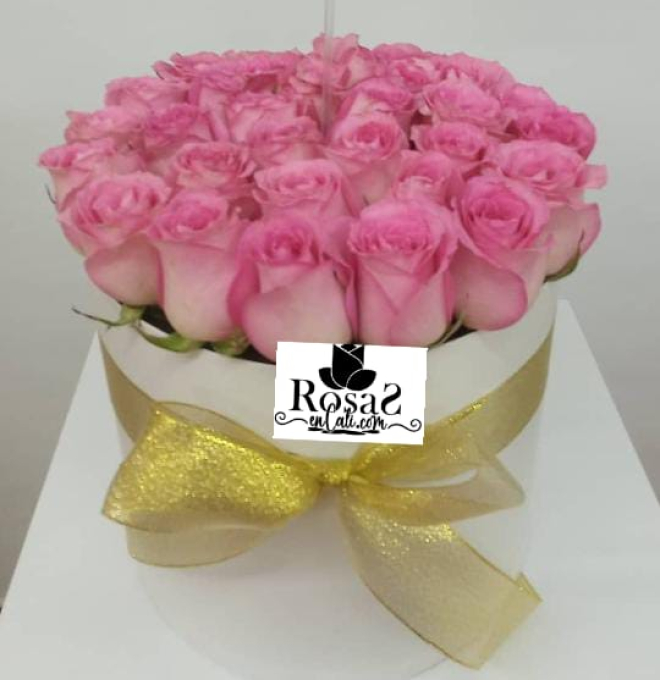 Cilindro rosa flores en Cali