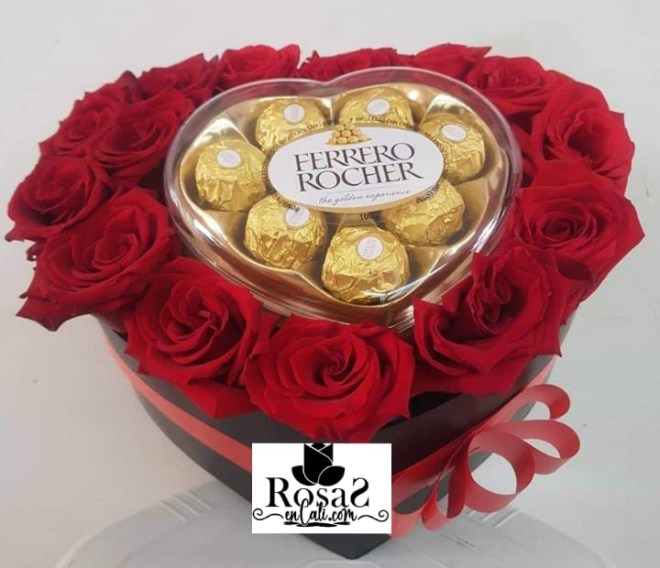 Corazón de rosas