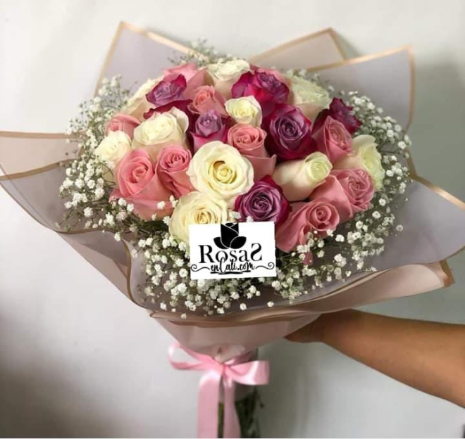 Bouquet de rosas surtidas en Cali