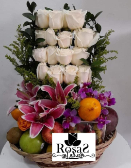 Bellas Flores con frutas Floristerias en Cali