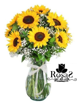 Jarrón de girasoles en cali