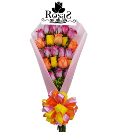 Bouquet por 24 rosas surtidas en cali 