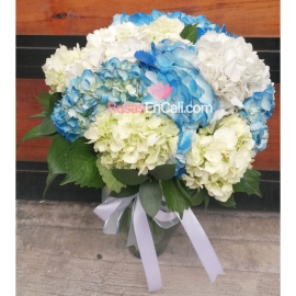 Jarrón hortensias floristeria en cali