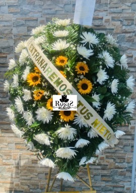Corona Fúnebre crisantemo