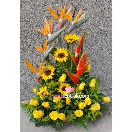 Arreglo amarillo para regalar cumpleaños