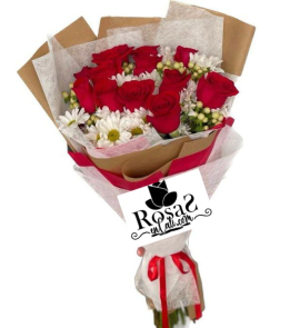 Bouquet de rosas y margaritas flores en cali