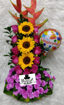 Arreglo de Rosas Fucsias en Cali