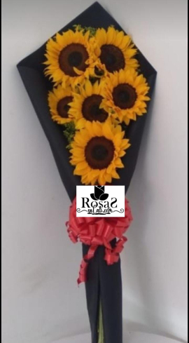 Bouquet de girasoles Rosas en cali