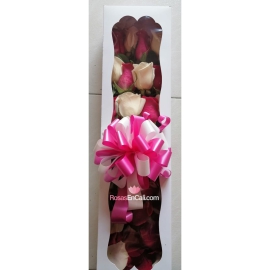 Caja x12 rosas surtidas flores en cali