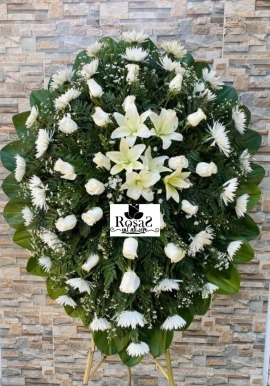 Corona funebre redonda en cali