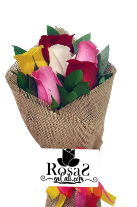 Bouquet por 6 rosas surtidas en cali