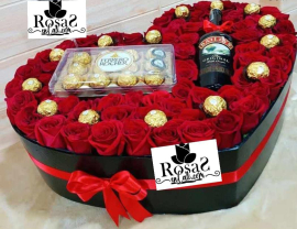 Caja Corazón con ferrero Cali
