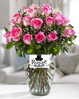 Jarrón por 50 rosas en Cali