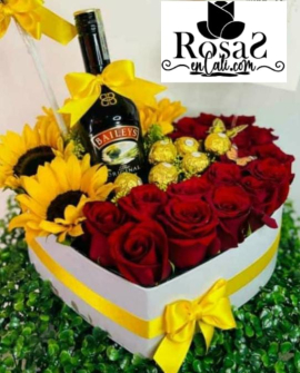 Caja de rosas tentación