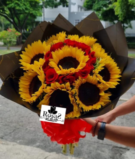 Bouquet Rosas y Girasoles flores en Cali 