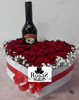 Corazón de rosas en Cali